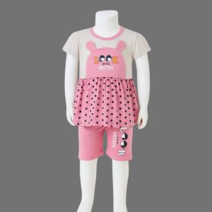 Baby Girls Printed Top & Shorts Set